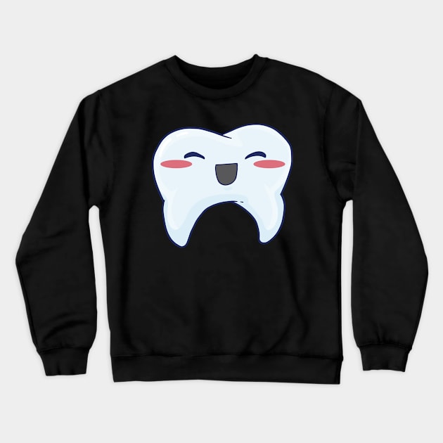 Tooth Dental Dentist Kawaii Crewneck Sweatshirt by CreativeGiftShop